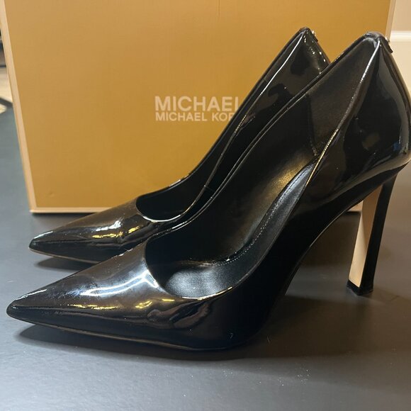 Gloss Black Michael Kors Heels – Size 6.5 - Picture 2 of 5